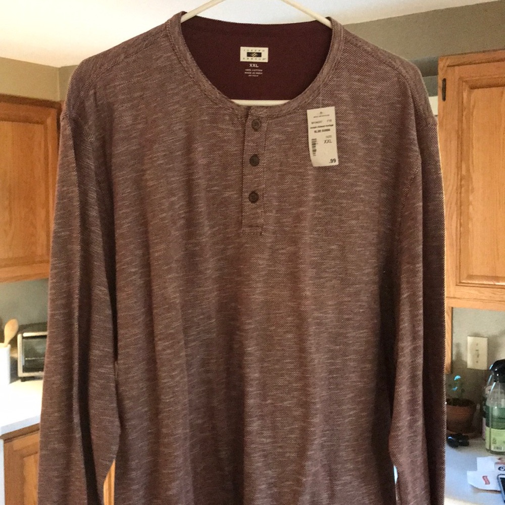 Joseph Abboud Long sleeve Henley xxl new with tags